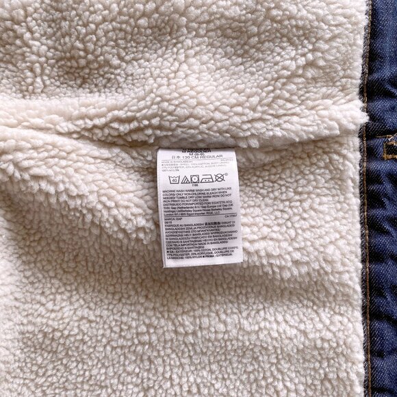 GapKids Sherpa Lined Denim Jean Jacket Boys Medium - Picture 3 of 4